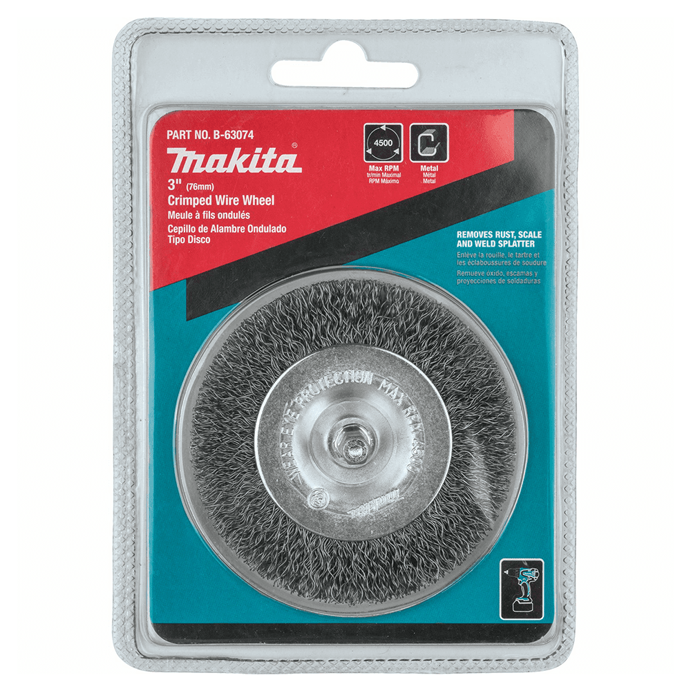 3" Crimped Wire Wheel, 1/4" Hex Shank Alt 2 - Image