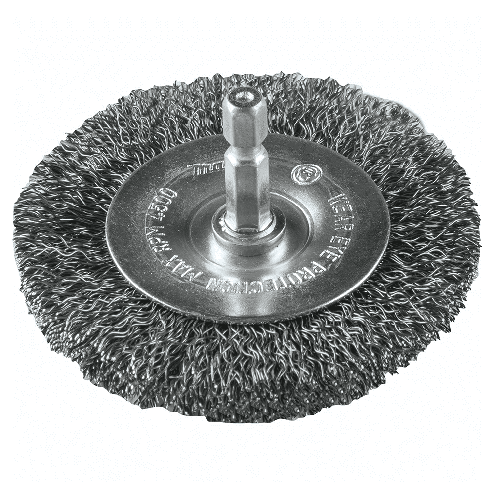 3" Crimped Wire Wheel, 1/4" Hex Shank Main - Image