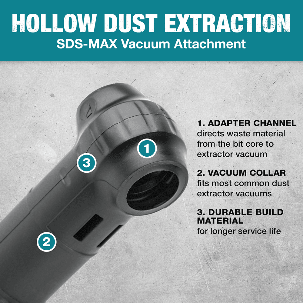 Vacuum Attachment for SDS-MAX Dust Extraction Drill Bit Alt 8 - Image