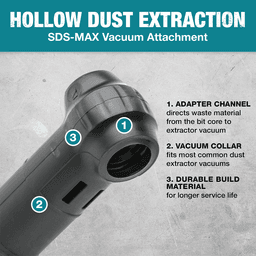Vacuum Attachment for SDS-MAX Dust Extraction Drill Bit Alt 8 - Image