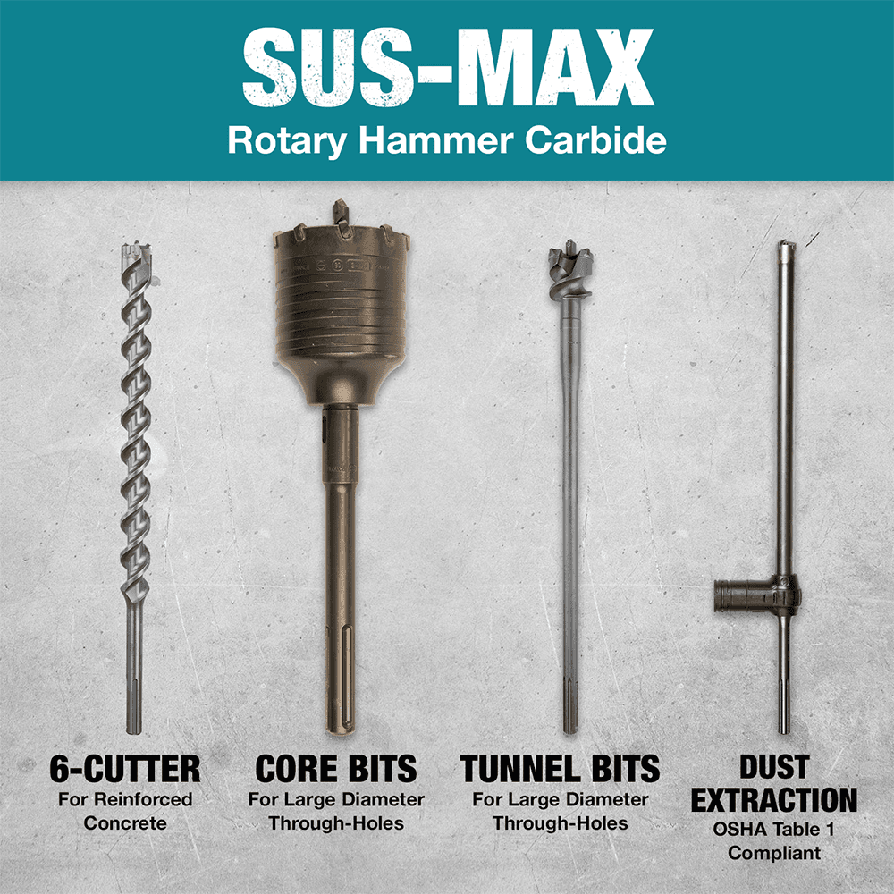 3/8" x 13" 2-Cutter SDS-MAX Drill Bit Alt 3 - Image