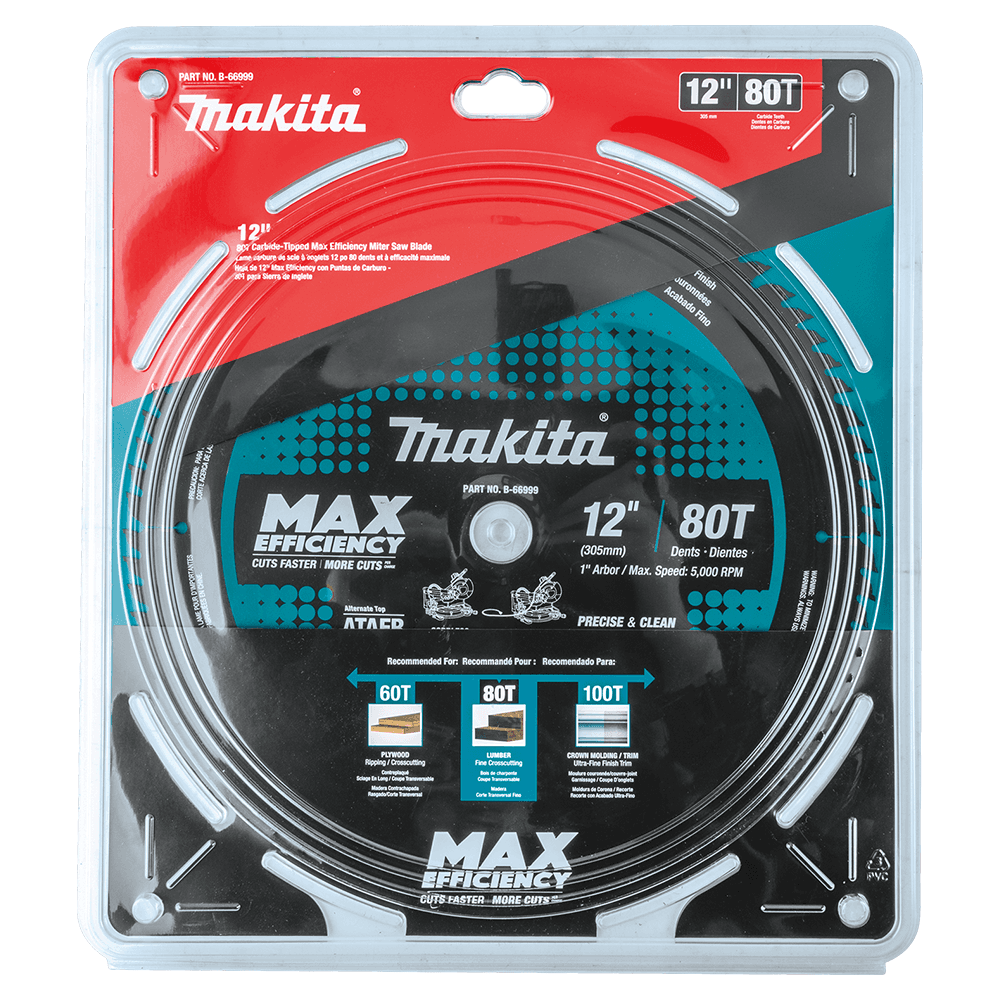 12" x 80 Teeth Carbide-Tipped Max Efficiency Miter Saw Blade Alt 1 - Image