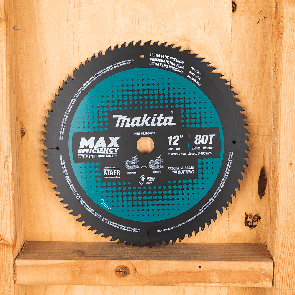 12" x 80 Teeth Carbide-Tipped Max Efficiency Miter Saw Blade Alt 3 - Image