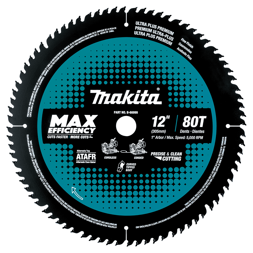 12" x 80 Teeth Carbide-Tipped Max Efficiency Miter Saw Blade Main - Image