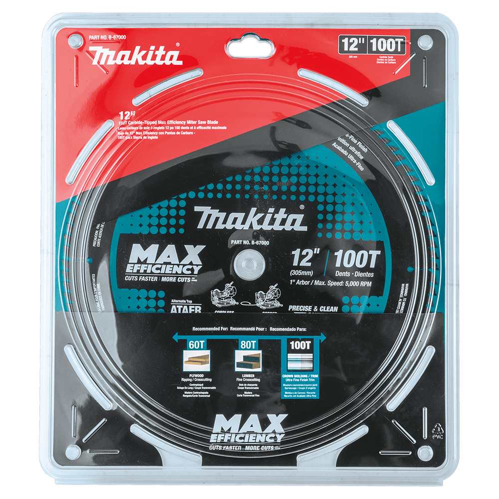 12" x 100 Teeth Carbide-Tipped Max Efficiency Miter Saw Blade Alt 1 - Image