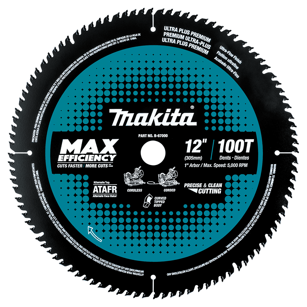12" x 100 Teeth Carbide-Tipped Max Efficiency Miter Saw Blade Main - Image