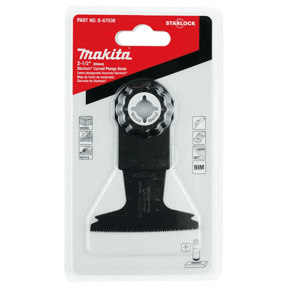 2-1/2" Starlock Oscillating Multi-Tool Bi-Metal Curved Plunge Cut Blade Alt 1 - Image