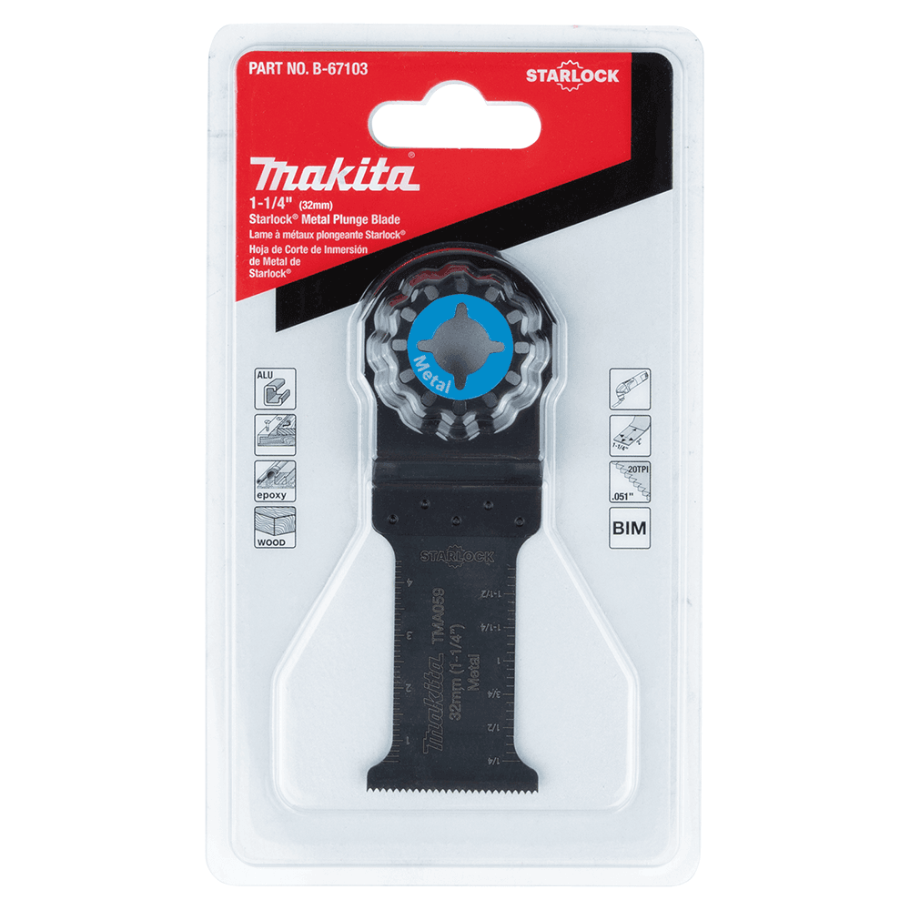 1-1/4" Starlock Oscillating Multi-Tool  Bi-Metal Plunge Cut Blade for Metal Cutting Alt 1 - Image