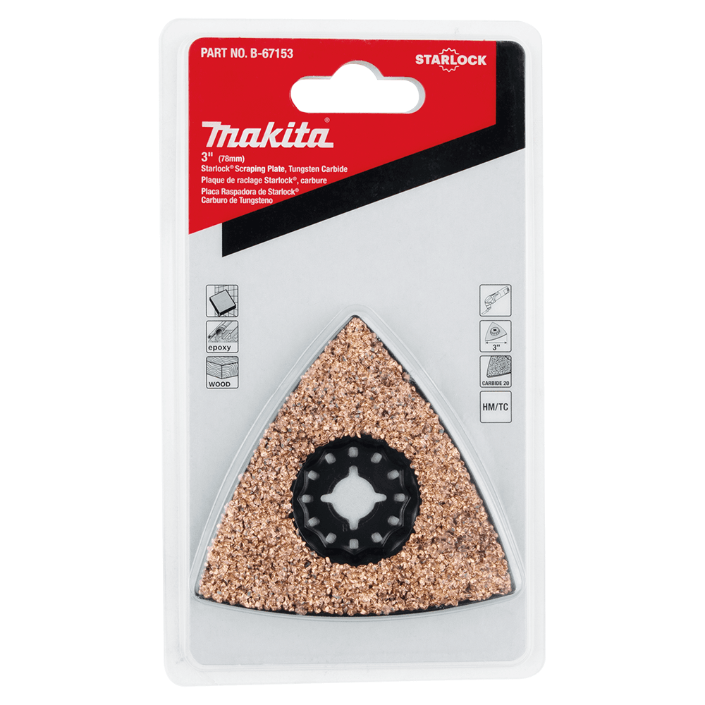 3" Starlock Oscillating Multi-Tool Tungsten Carbide 20 Grit Delta Triangle Sanding Pad Alt 1 - Image