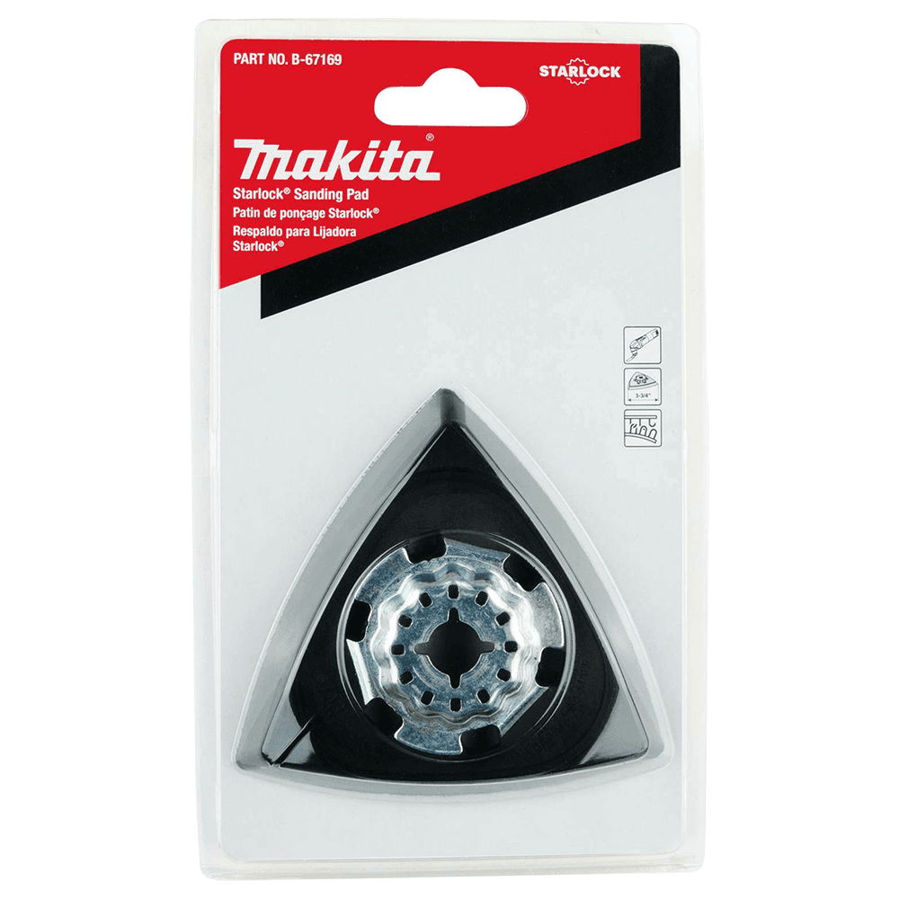 3-3/4" Starlock Oscillating Multi-Tool Hook/Loop Delta Triangle Sanding Pad Alt 1 - Image