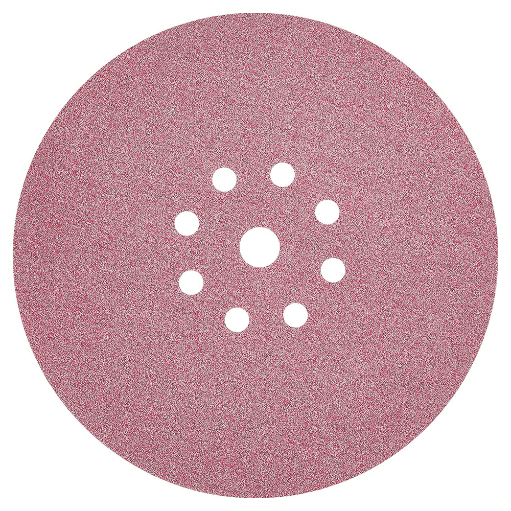 9" Hook/Loop 120 Grit 9 Holes Drywall Sanding Disc, Ceramic on Paper (25/Pack) Main - Image