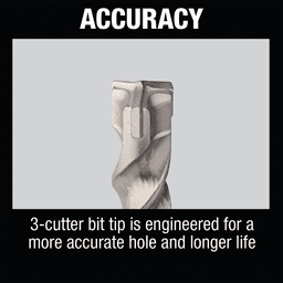 1/2" x 4" 3-Cutter SDS-PLUS Stop Bit, 13/16" Shank Alt 2 - Image