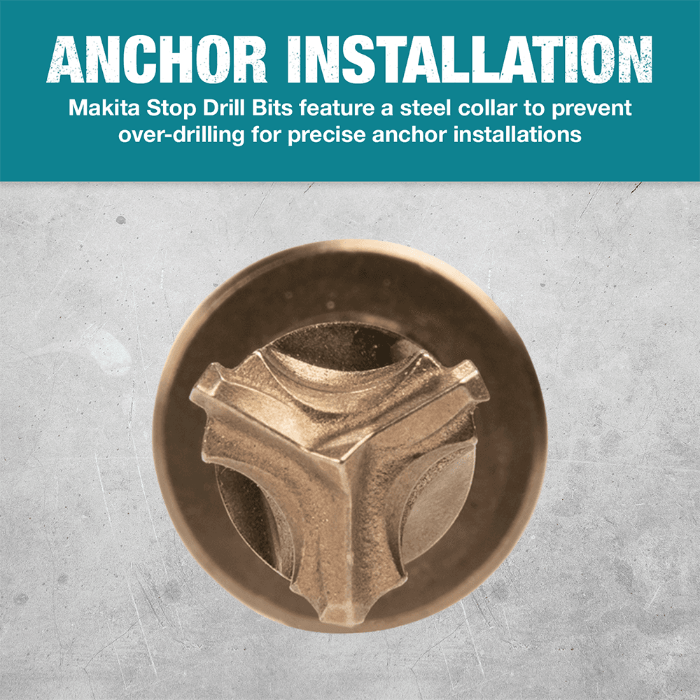 1/2" x 4" 3-Cutter SDS-PLUS Stop Bit, 13/16" Shank Alt 5 - Image