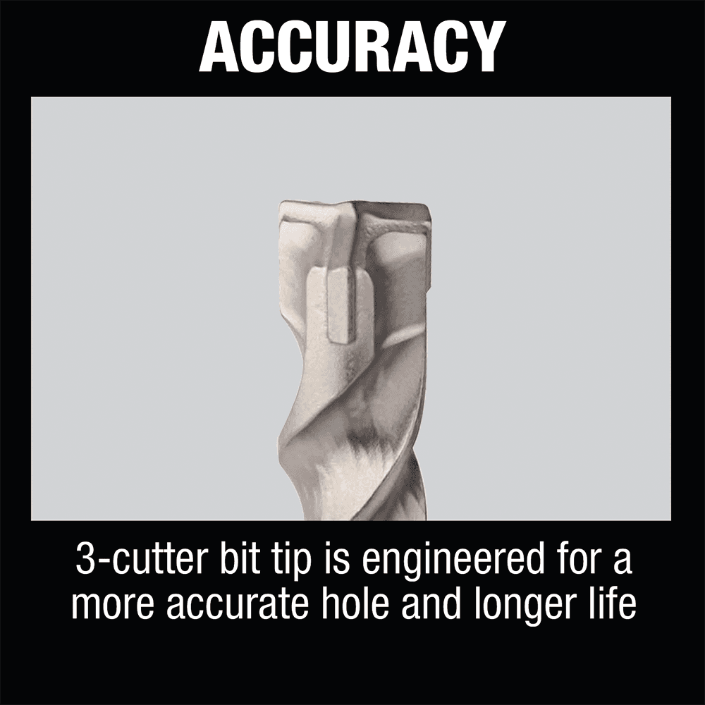 5/8" x 5" 3-Cutter SDS-PLUS Stop Bit, 1-1/16" Shank Alt 2 - Image