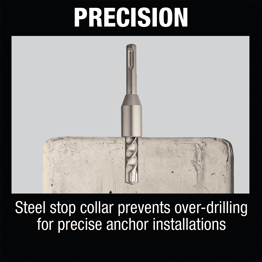 5/8" x 5" 3-Cutter SDS-PLUS Stop Bit, 1-1/16" Shank Alt 3 - Image