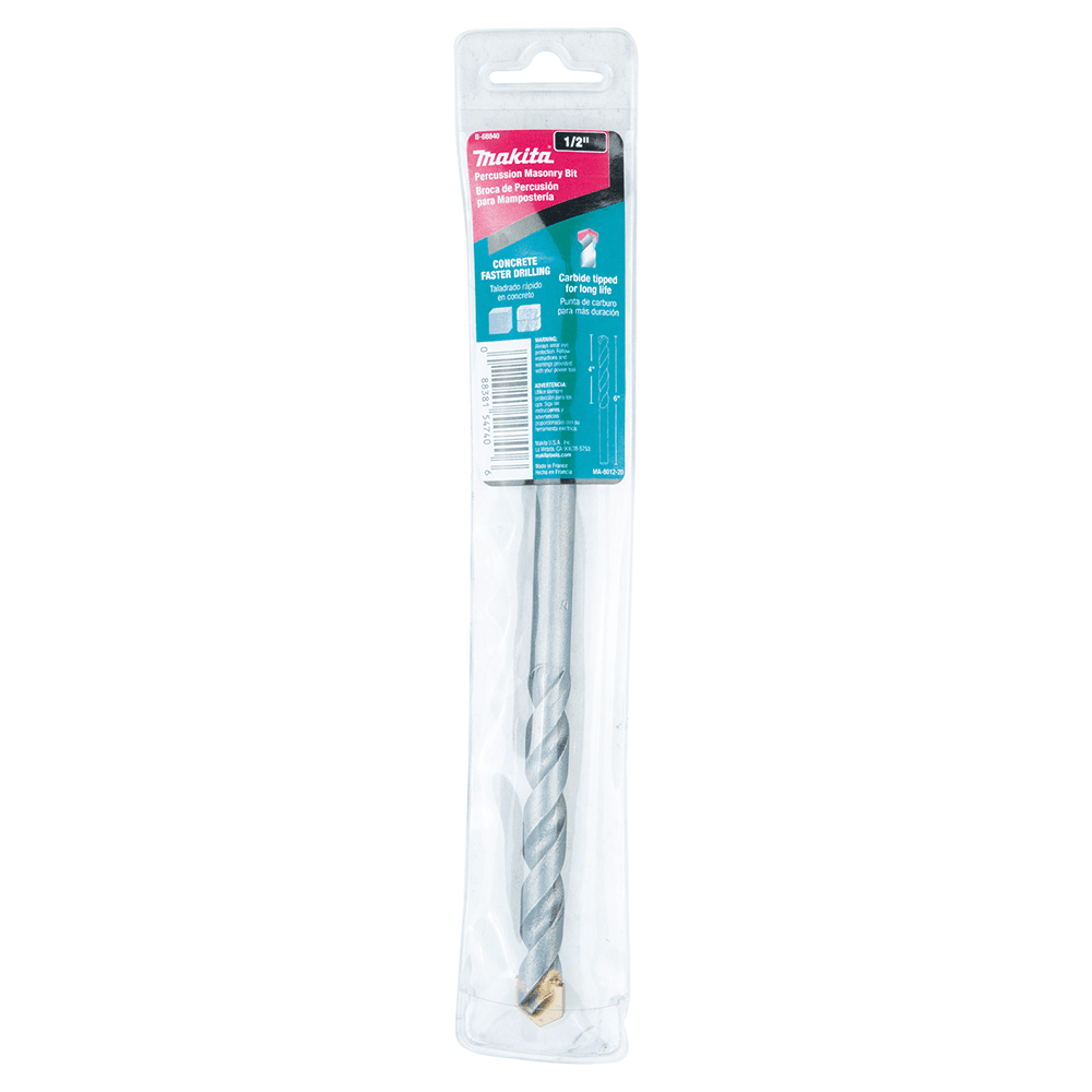 1/2" x 6" Carbide Tipped Percussion Masonry Hammer Drill Bit Alt 1 - Image