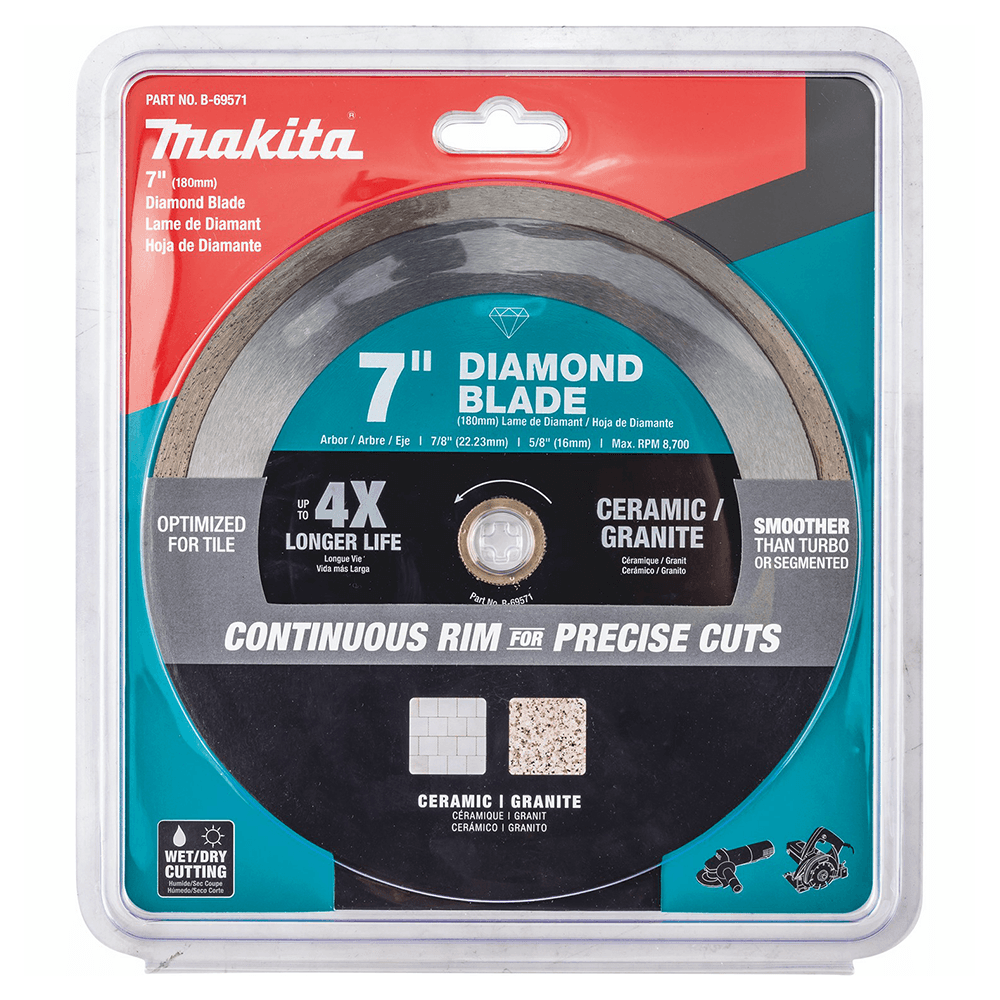 7" Continuous Rim General Purpose Diamond Blade Alt 1 - Image