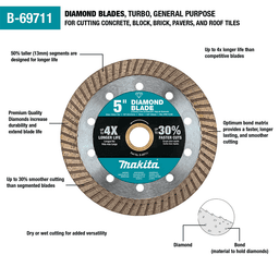 5" General Purpose Turbo Diamond Blade Alt 2 - Image