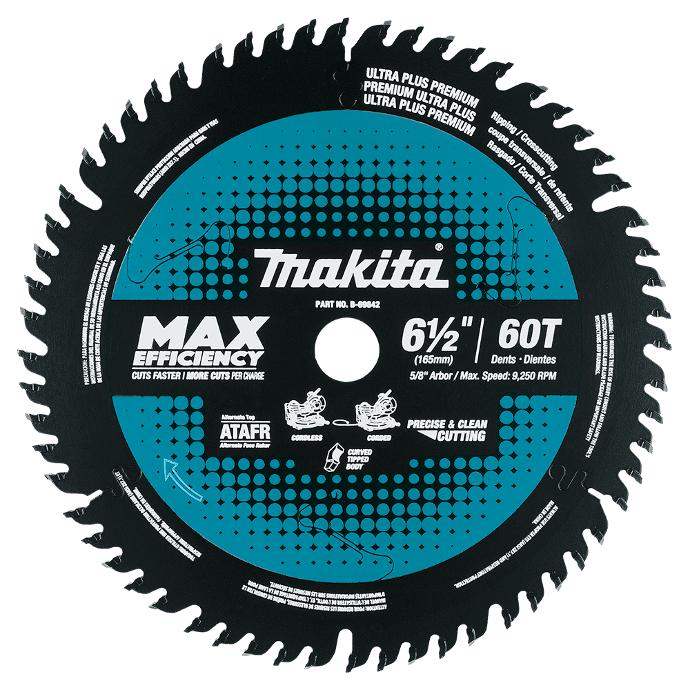 6-1/2" x 60 Teeth Carbide-Tipped Max Efficiency Miter Saw Blade Main - Image