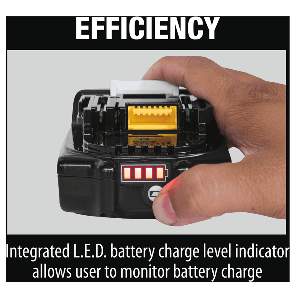 Makita battery with impact-resistant outer case and shock-absorbing inner-liner