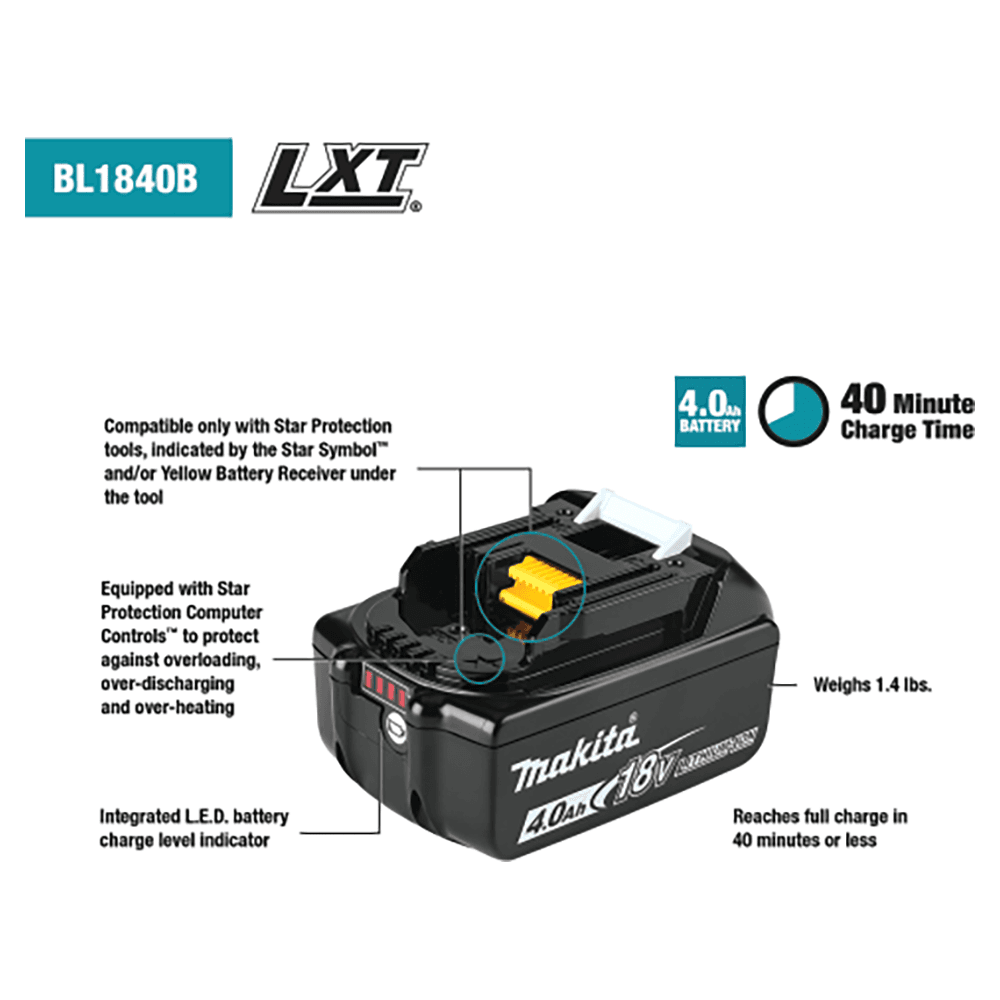 18V LXT Lithium‑Ion 4.0Ah Battery, 3/Pack Alt 2 - Image