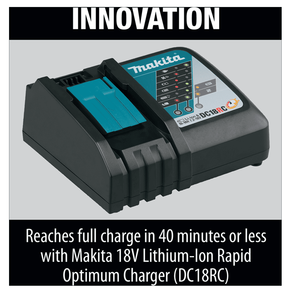 Makita Impact-Resistant Battery- designed to protect against shock and vibration