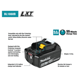 18V LXT Lithium-Ion 6.0 Ah Battery Alt 2 - Image