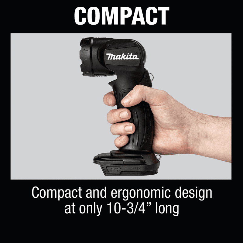 Makita 18V LXT Lithium-Ion Cordless LED Flashlight - Compact and ergonomic design with rubberized soft grip