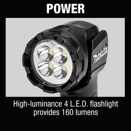 Makita 18V LXT Lithium-Ion Cordless LED Flashlight - Front view with black trade dress