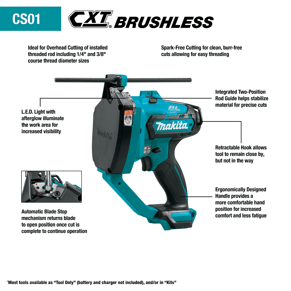12 V max CXT Lithium-Ion Brushless Cordless Threaded Rod Cutter Tool Only Alt 7 - Image
