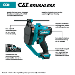 12 V max CXT Lithium-Ion Brushless Cordless Threaded Rod Cutter Tool Only Alt 7 - Image