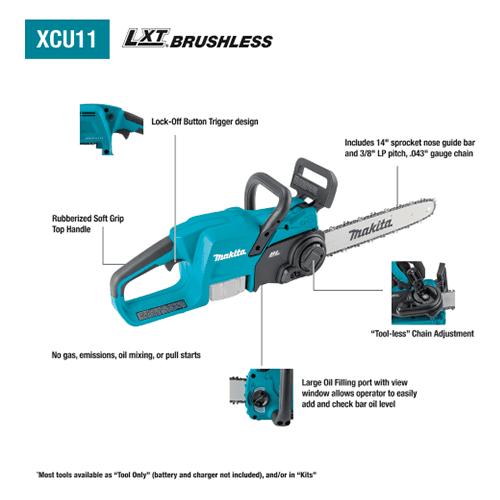 18V LXT Lithium-Ion Brushless Cordless 14" Chain Saw Kit (4.0Ah) Alt 2 - Image