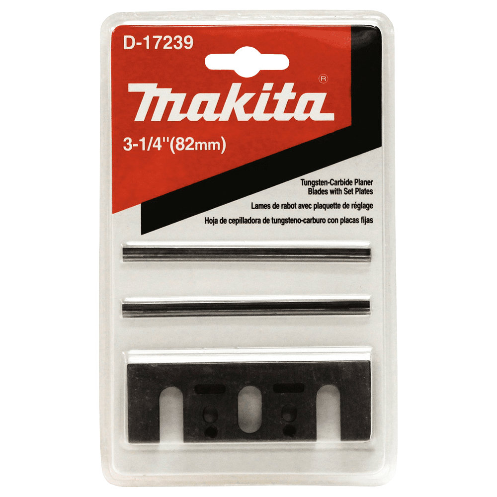 3-1/4" Tungsten‑Carbide Double Edged Planer Blade Set with Plate Alt 1 - Image