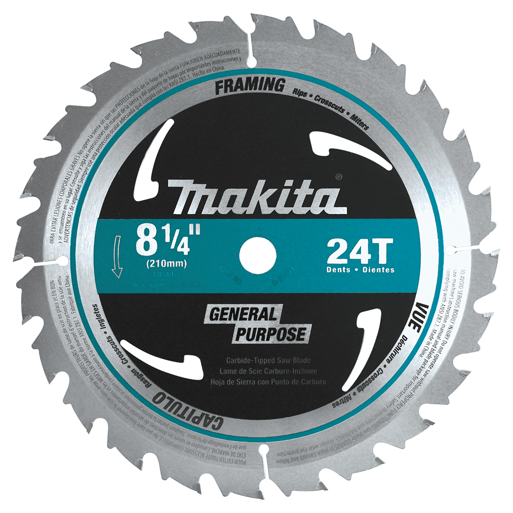 8-1/4" x 24 Teeth Cross-Cut/Rip/Plunge Circular Saw Blade Main - Image