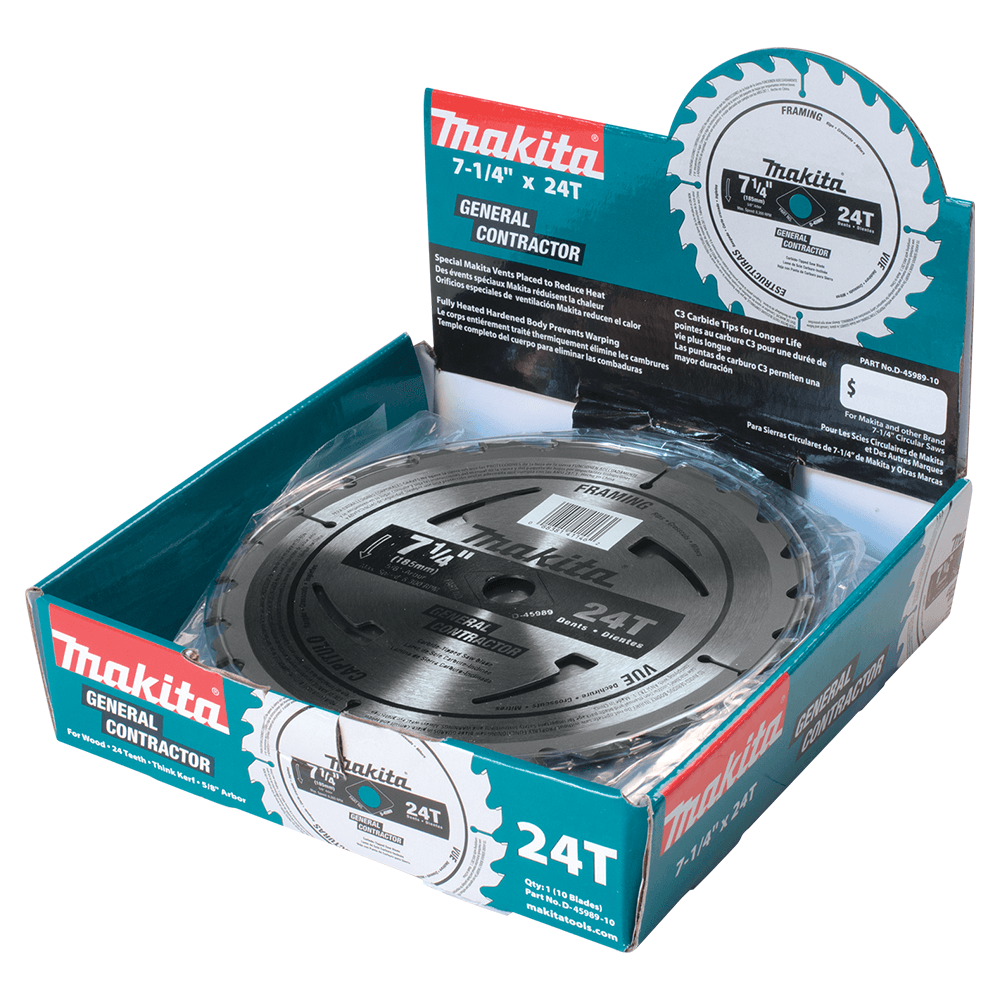 7-1/4" x 24 Teeth Cross-Cut/Rip Circular Saw Blade (10/Pack) Alt 2 - Image