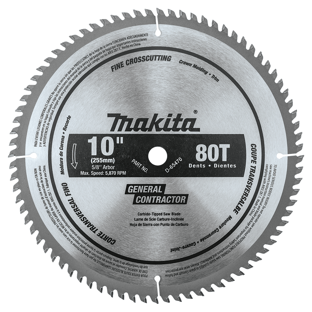 10" x 80 Teeth Micro-Polished Miter Saw Blade for Fine Crosscutting Main - Image