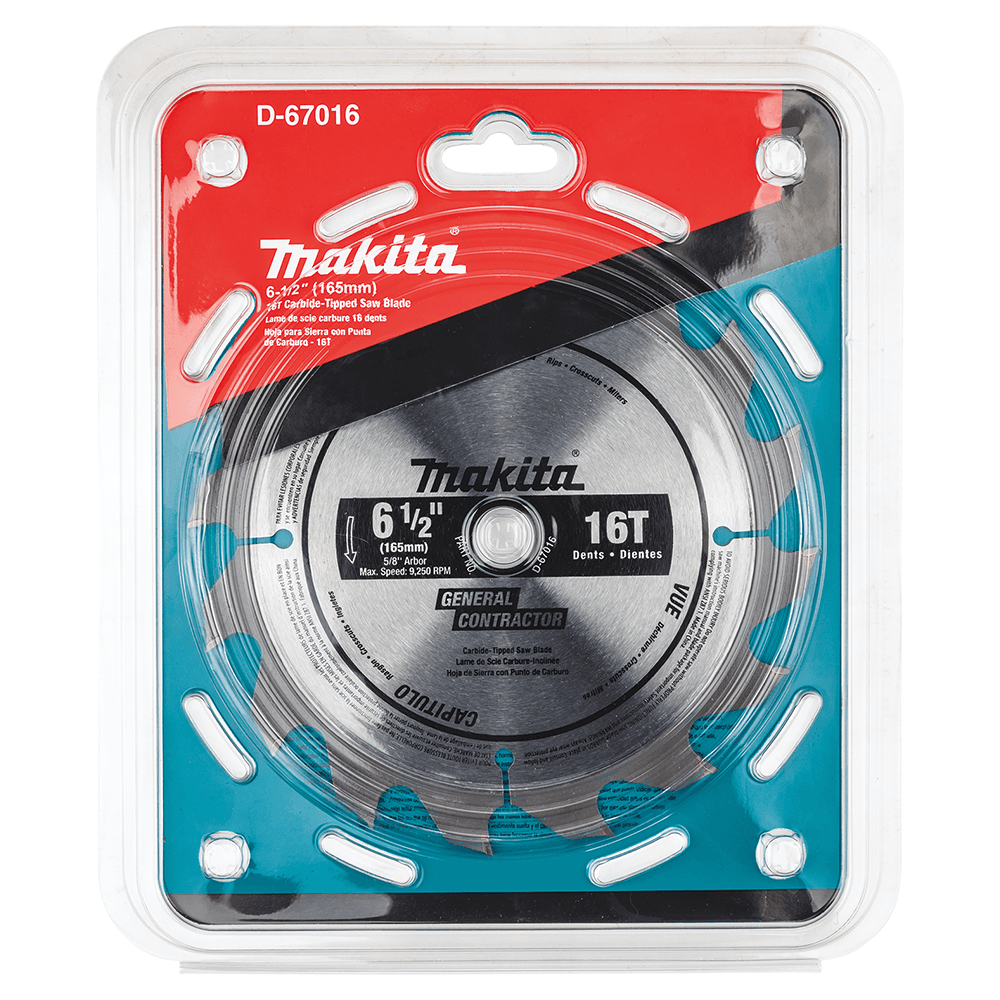 6-1/2" x 16 Teeth Cross-Cut/Rip/Plunge Circular Saw Blade Alt 1 - Image