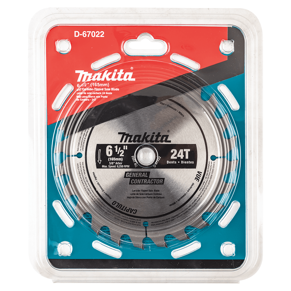 6-1/2" x  24 Teeth Cross-Cut/Rip/Miter General Purpose Circular Saw Blade Alt 1 - Image