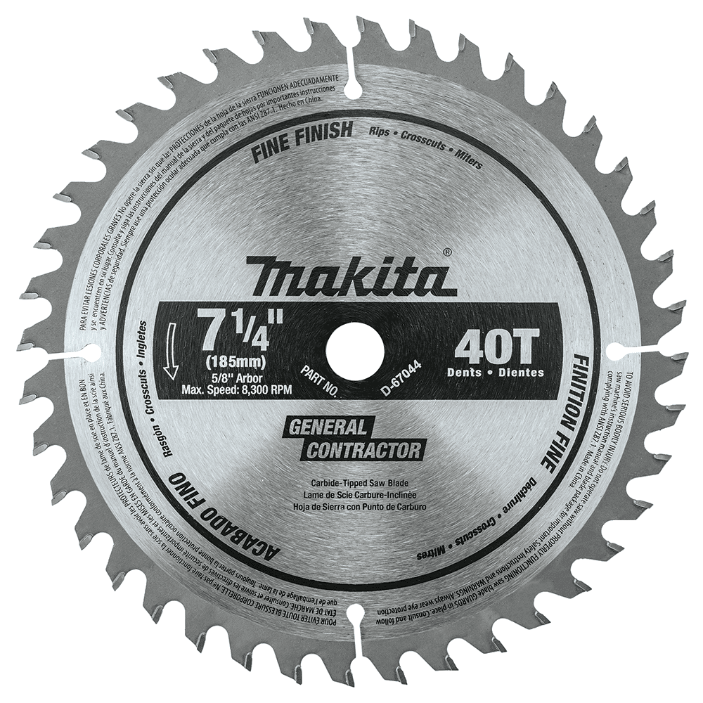 7-1/4" x 40 Teeth Cross-Cut Circular Saw Blade Main - Image
