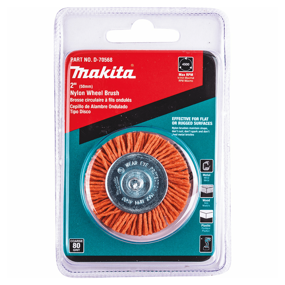 2" 80 Grit Nylon Wheel Brush Alt 1 - Image