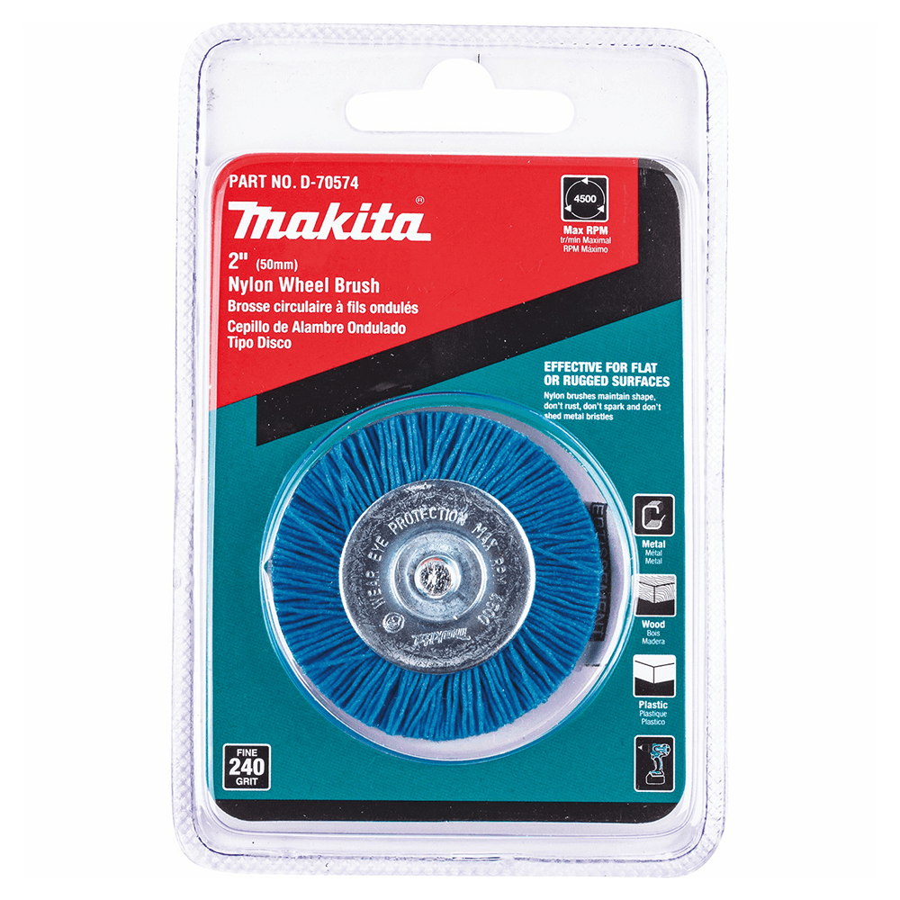 2" 240 Grit Nylon Wheel Brush Alt 1 - Image