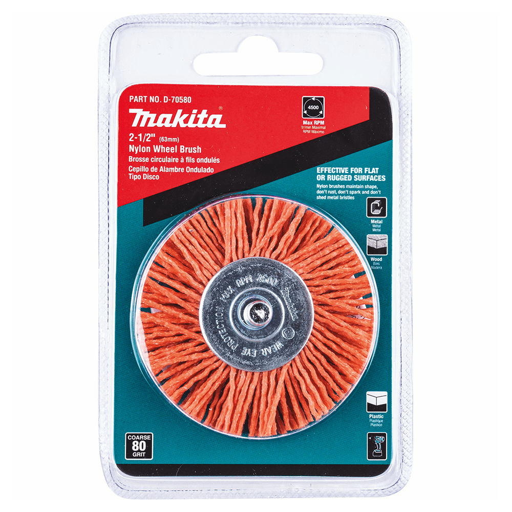 2-1/2" 80 Grit Nylon Wheel Brush Alt 1 - Image