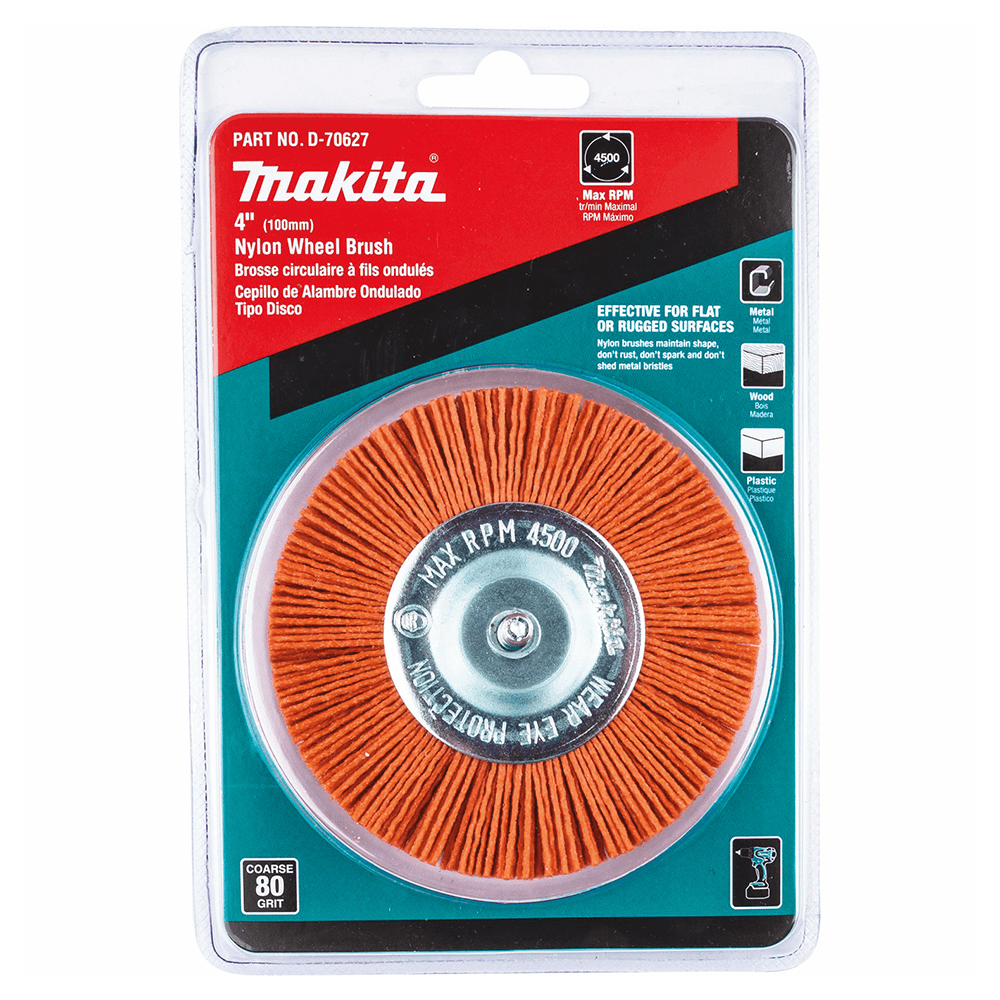4" 80 Grit Nylon Brush Wheel Alt 1 - Image