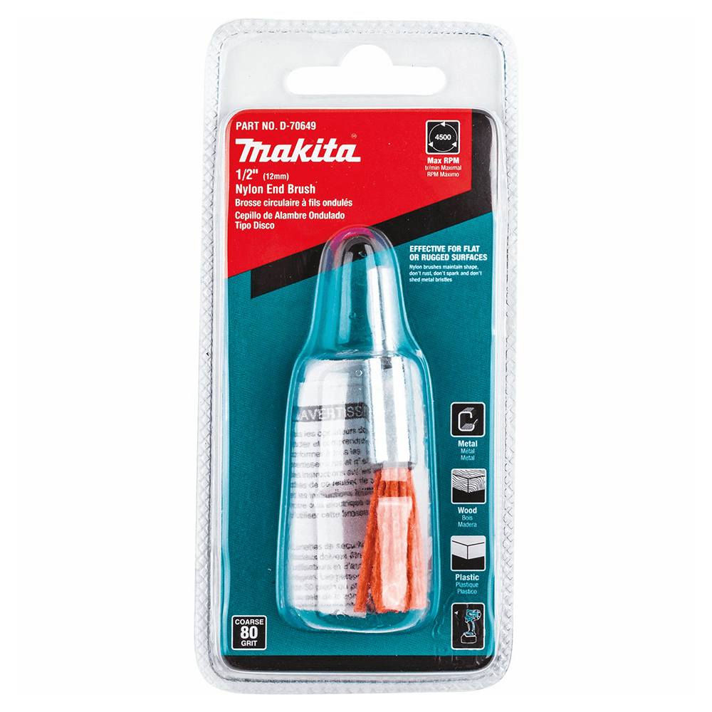 1/2" 80 Grit Nylon End Brush Alt 1 - Image