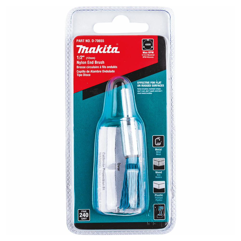 1/2" 240 Grit Nylon End Brush Alt 1 - Image