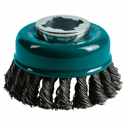 3-1/8" X-Lock Carbon Steel Knot Thin Wire Cup Brush Alt 1 - Image