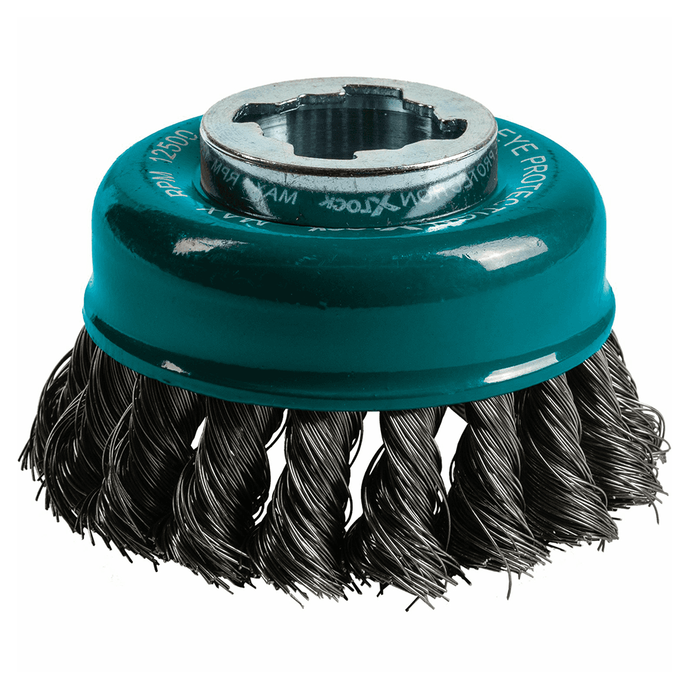 3-1/8" X-Lock Carbon Steel Knot Wire Cup Brush Alt 1 - Image