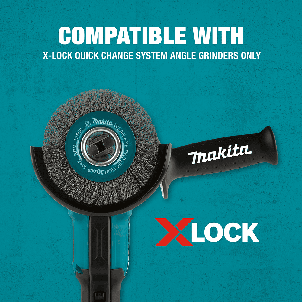 4-1/2" X-Lock Carbon Steel Crimped Wire Wheel Brush Alt 3 - Image
