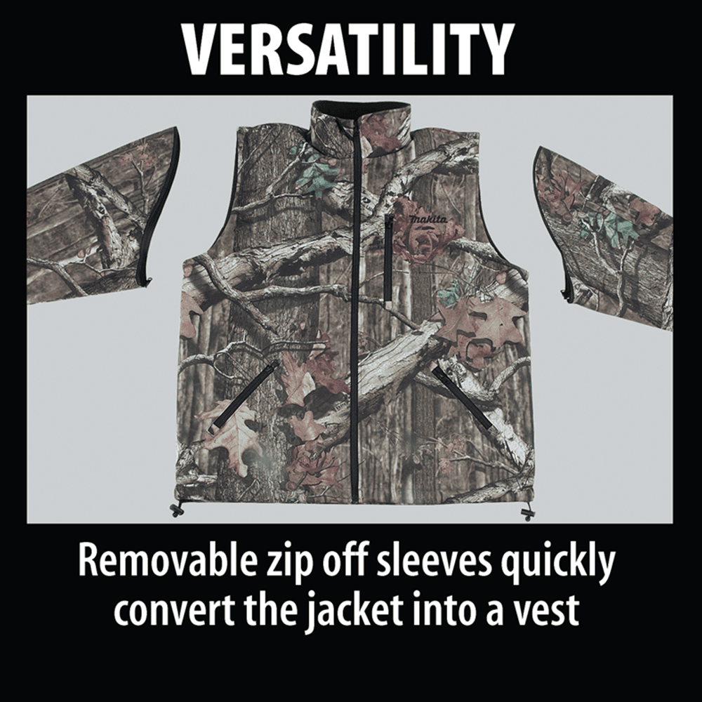 Makita Mossy Oak Heated Jacket Extra Large front view