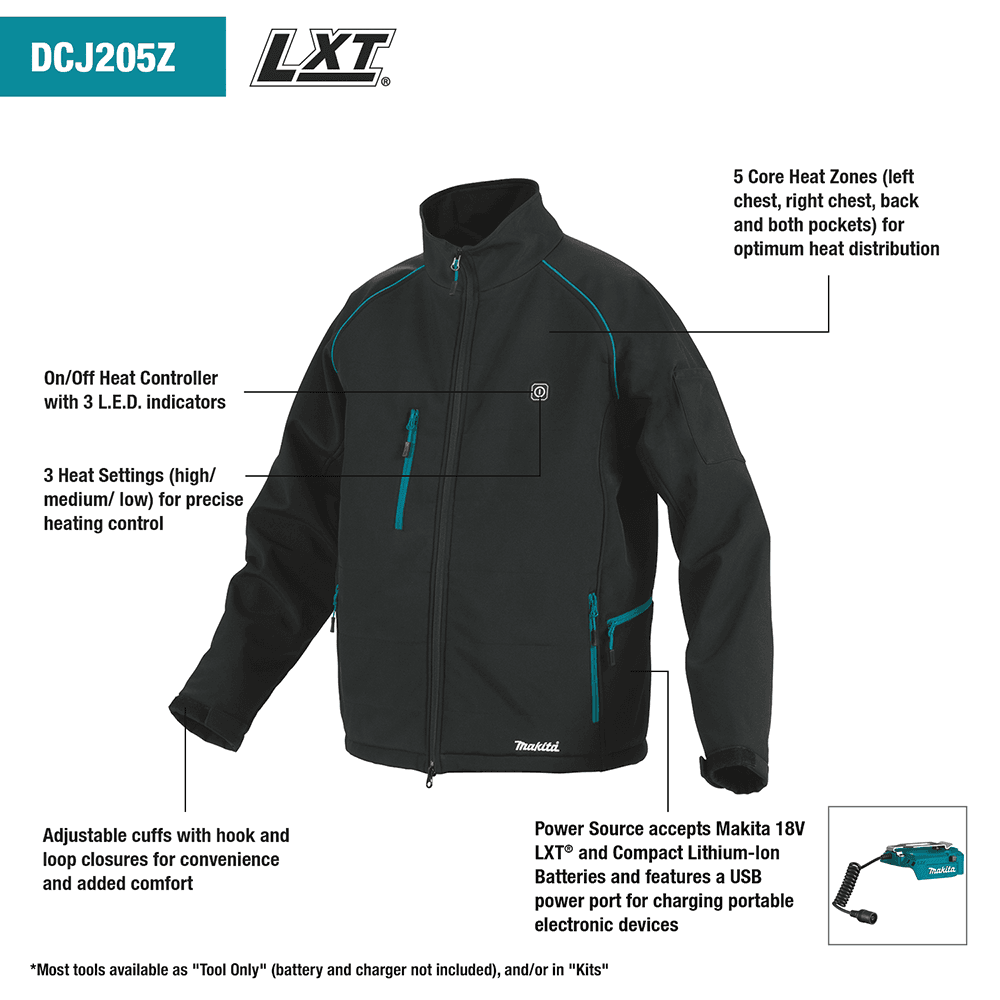 18V LXT Lithium‑Ion 2XL Cordless Heated Jacket, Black Alt 1 - Image